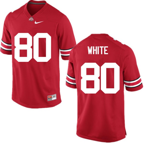 Ohio State Buckeyes #80 Brendon White Men College Jersey Red